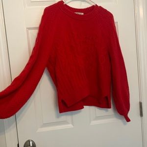 Madewell Cable knit Red Sweater